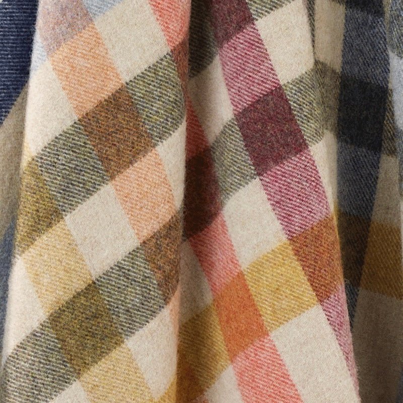 Bronte by Moon - Pure Wool Throw, Henley Multi - The Flower Crate