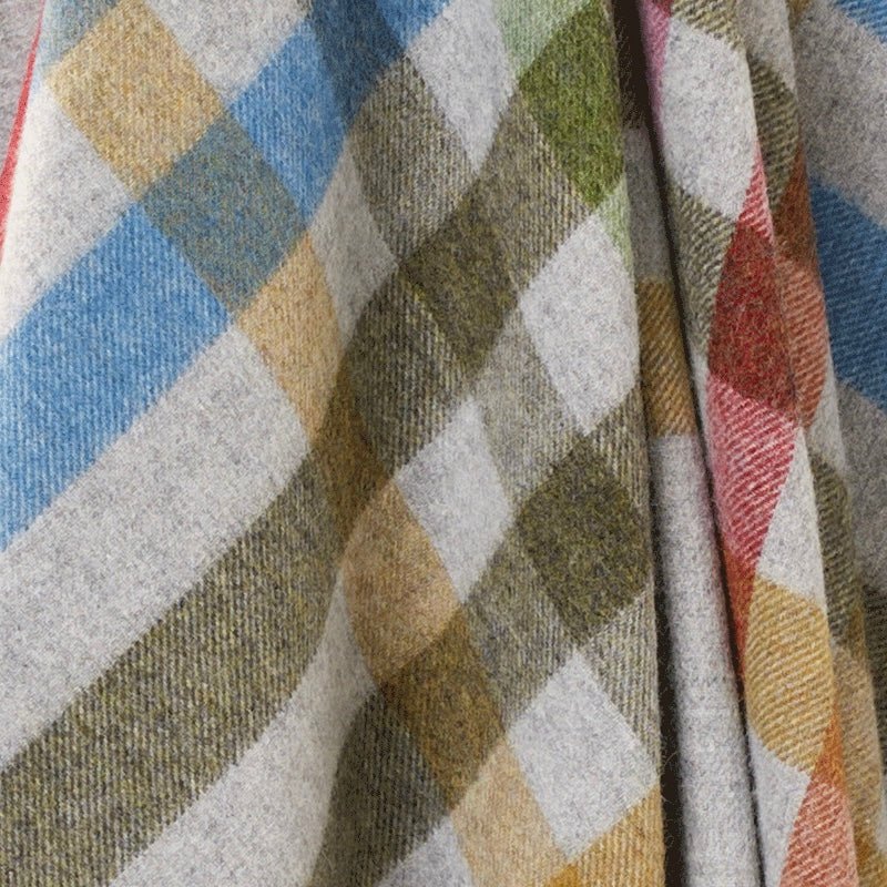 Bronte by Moon - Pure Wool Throw, Henley Multi - The Flower Crate