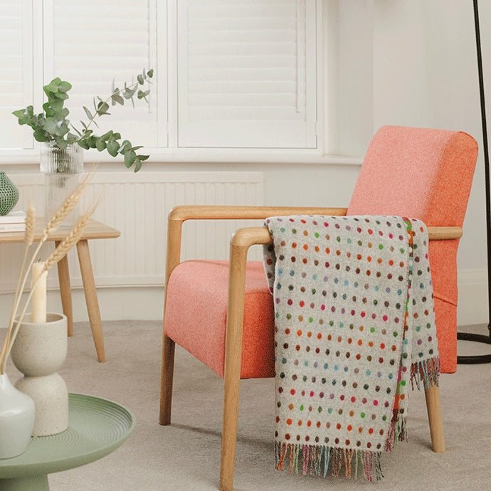 Bronte by Moon - Pure Wool Throw, Spot Check - The Flower Crate