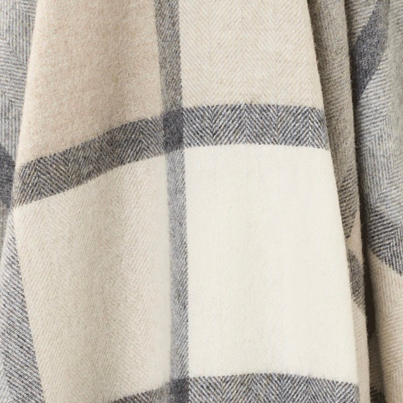 Bronte by Moon - Pure Wool Throw, Windowpane - The Flower Crate