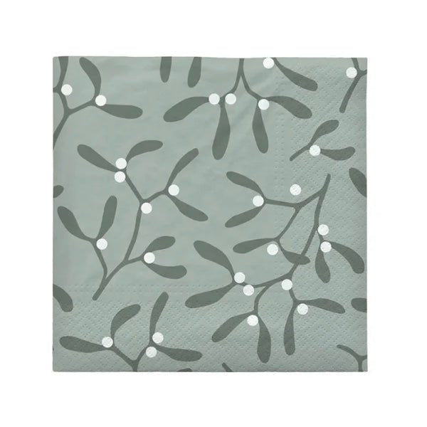Broste - Mistletoe Paper Napkins - The Flower Crate