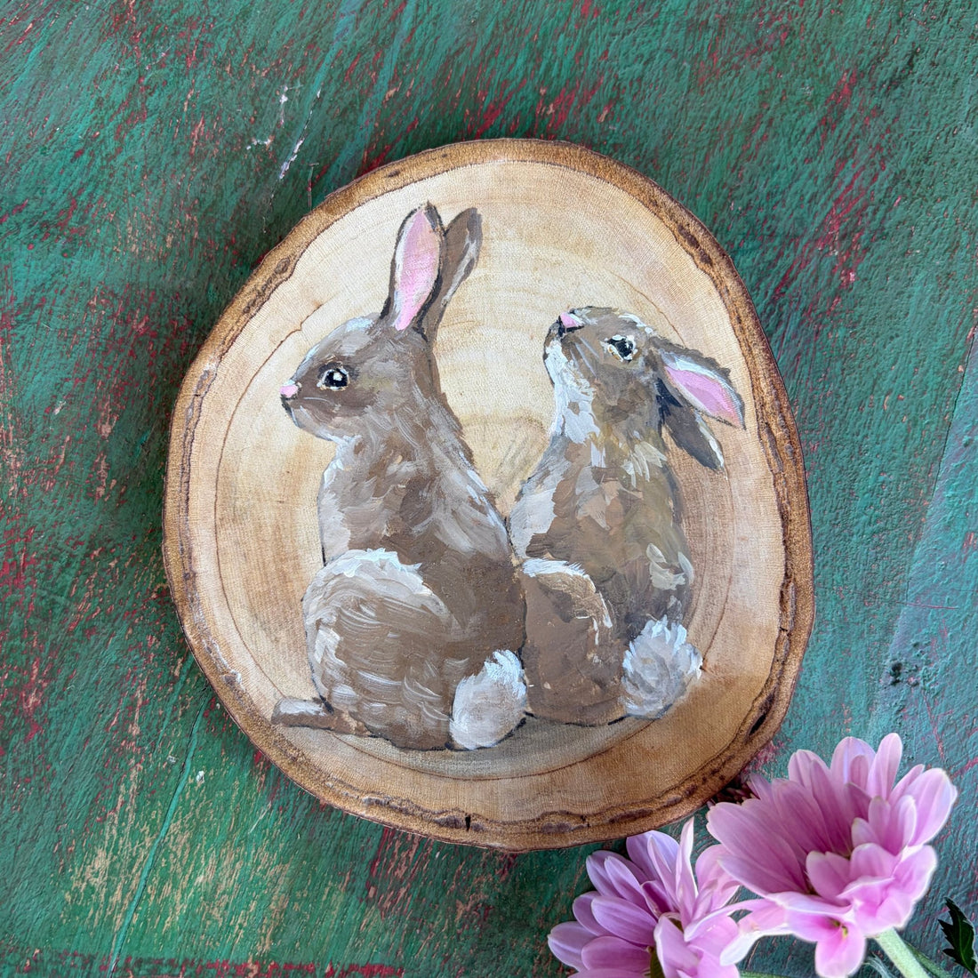 Brya Rose - Hand - Painted Bunnies - The Flower Crate