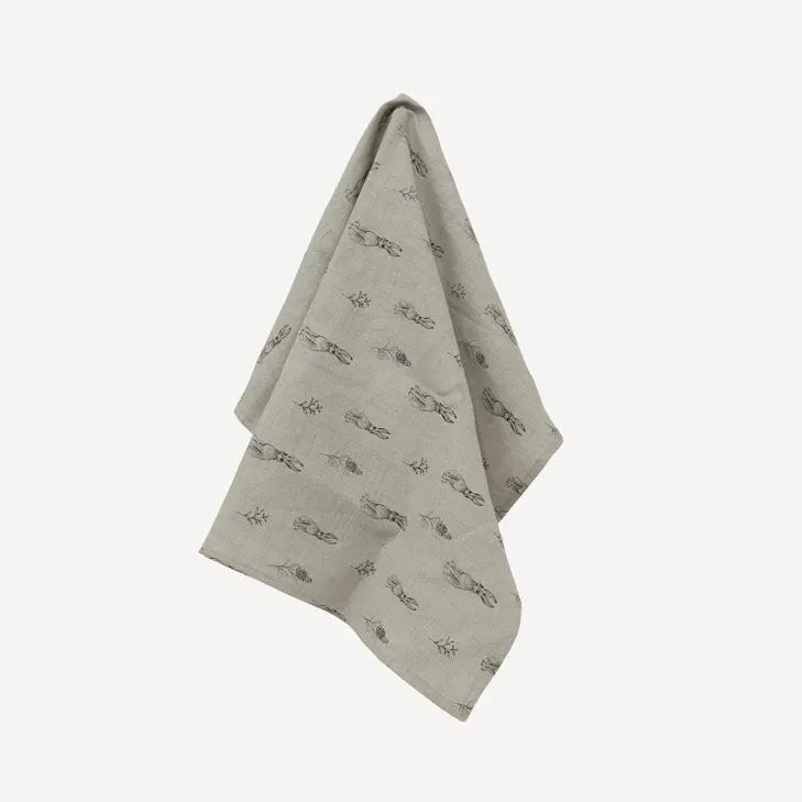Bunny Linen Tea Towel - The Flower Crate