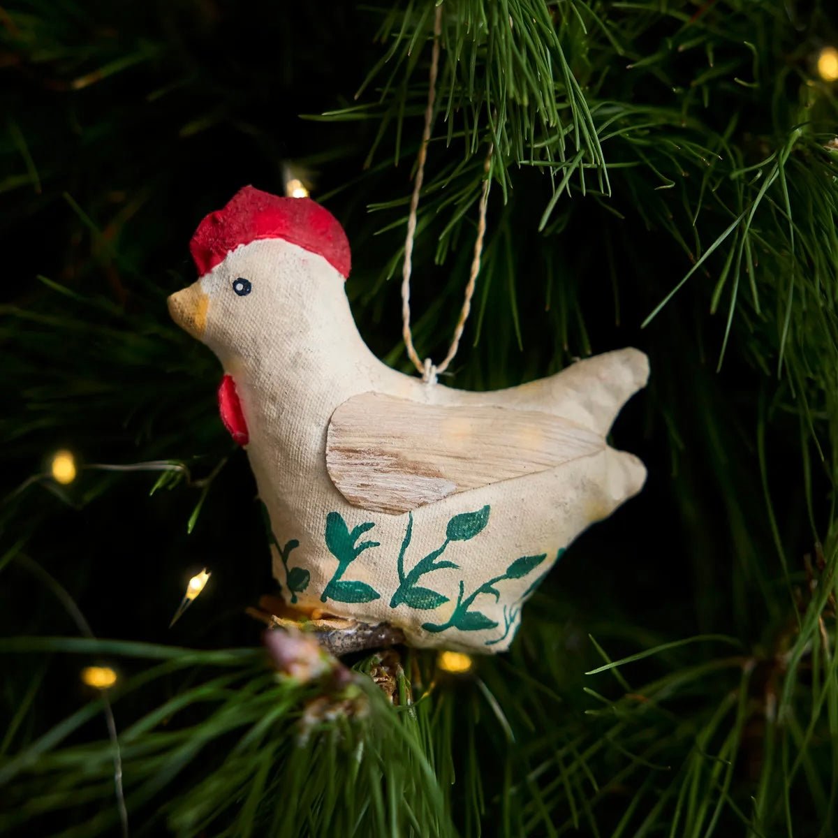 Canvas Chicken Hanging Decoration - The Flower Crate