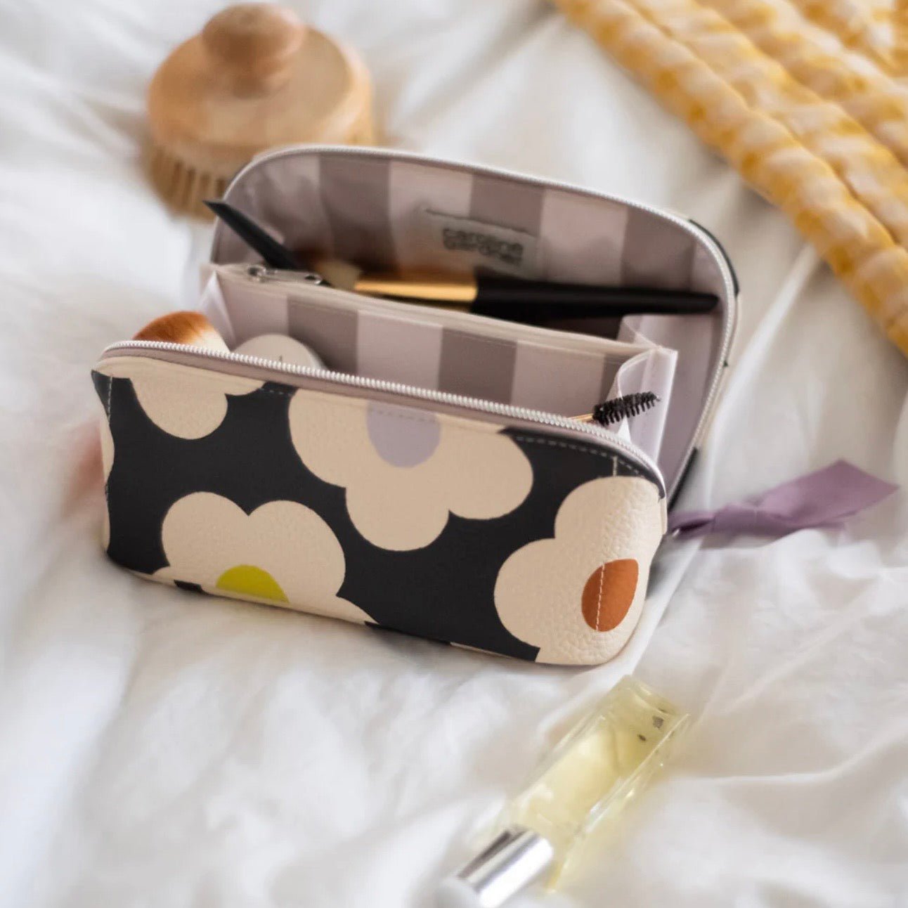 Caroline Gardner - Multi Flower Flat Lay Cosmetic Bag - The Flower Crate