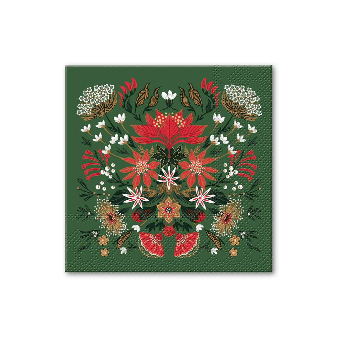 Christmas Garden Paper Cocktail Napkins - The Flower Crate
