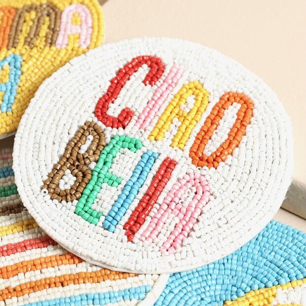 Ciao Bella Beaded Coaster (Set of 4) - The Flower Crate