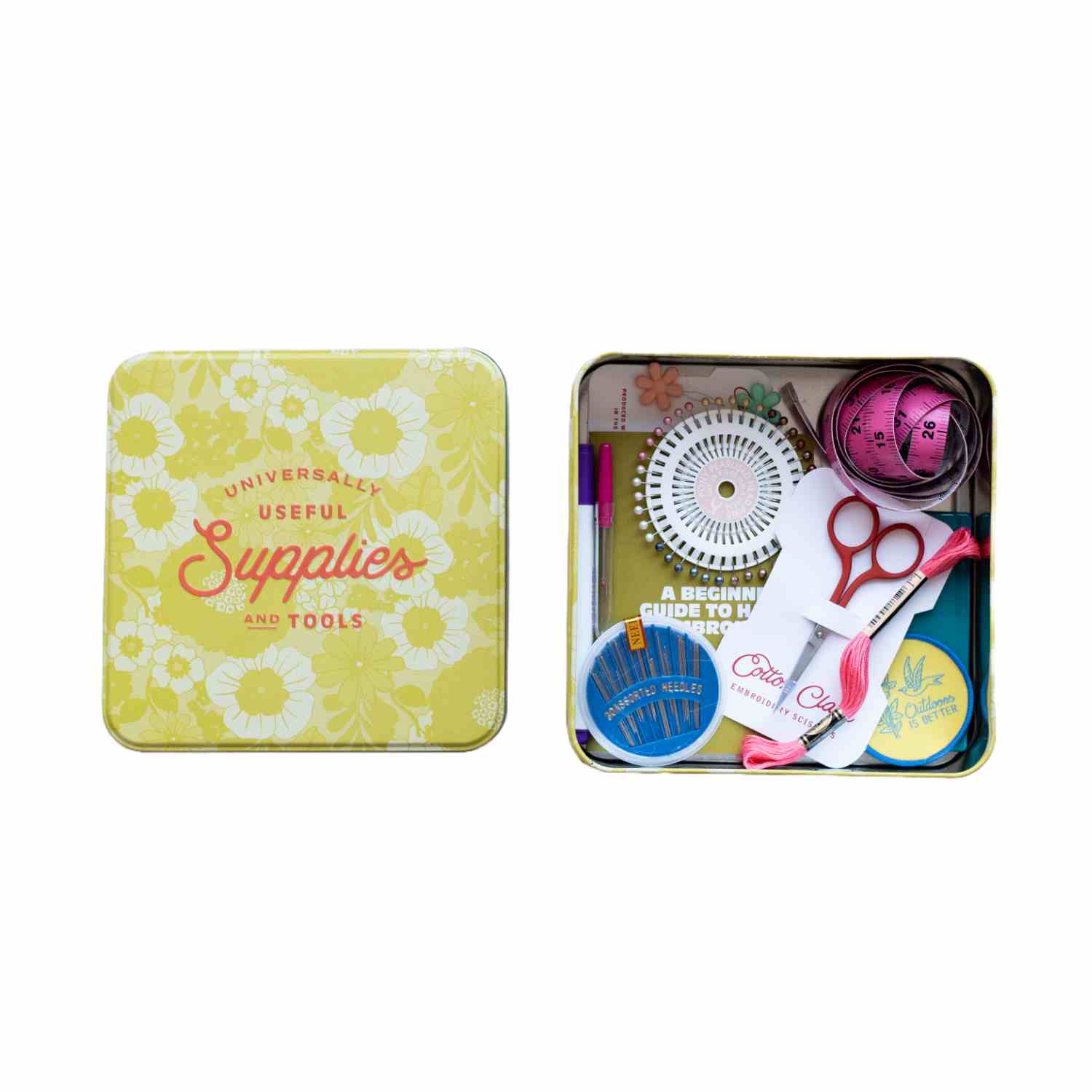 Cotton Clara - Embroidery Starter Kit Tin - The Flower Crate