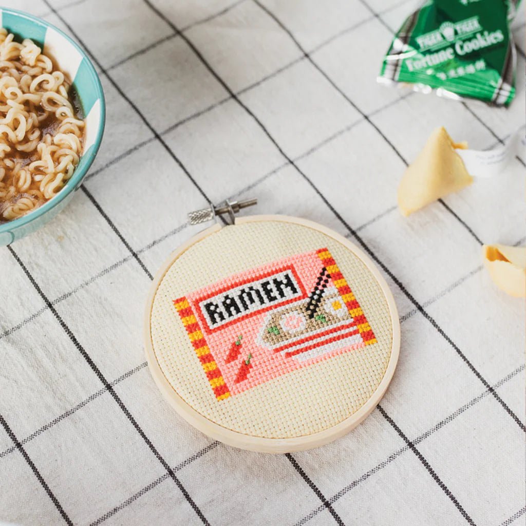 Cotton Clara - Ramen Cross Stitch Kit - The Flower Crate