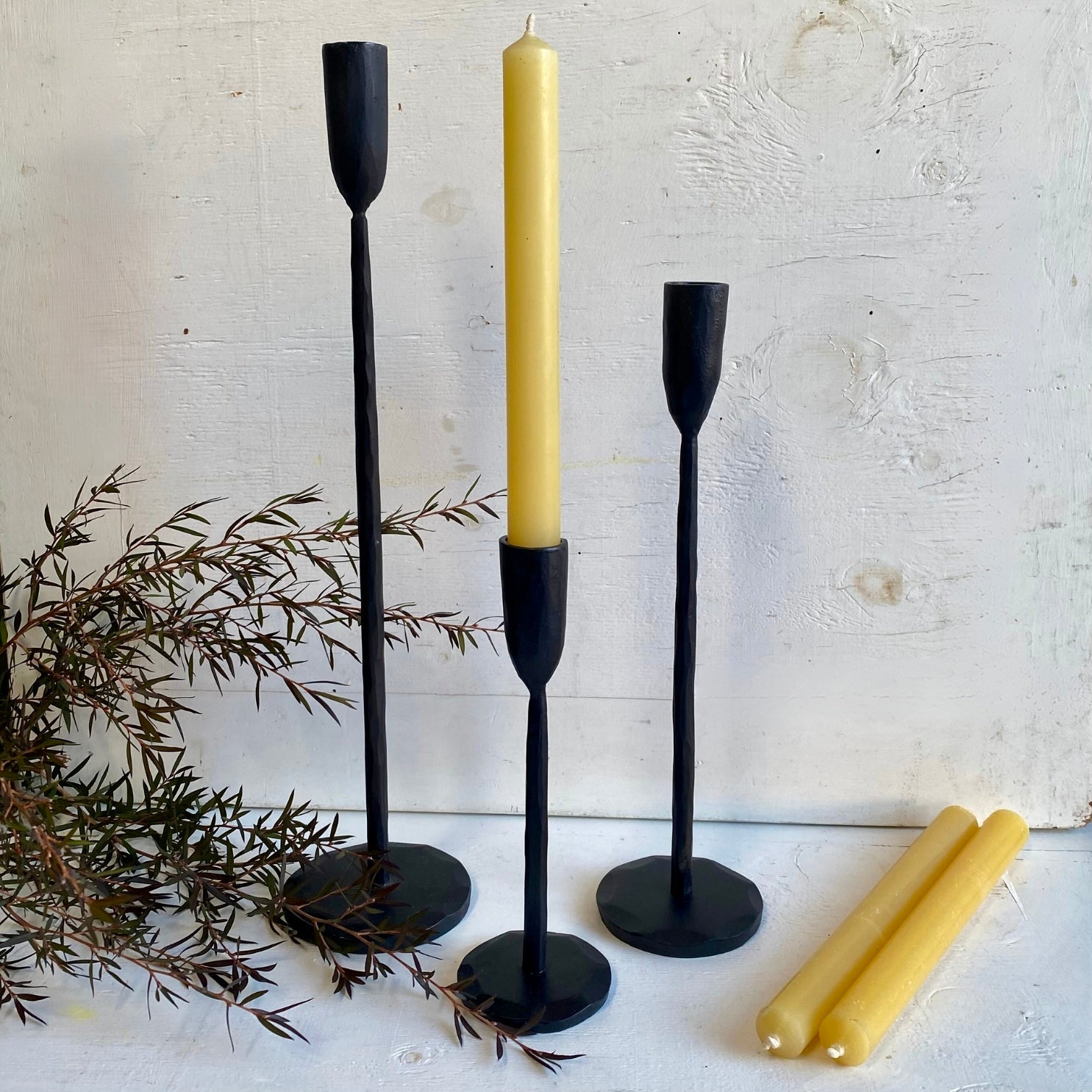 Dax Iron Candlestick - Large - The Flower Crate