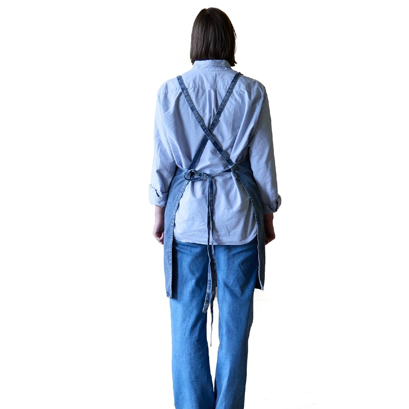 Denim Cotton Apron - The Flower Crate