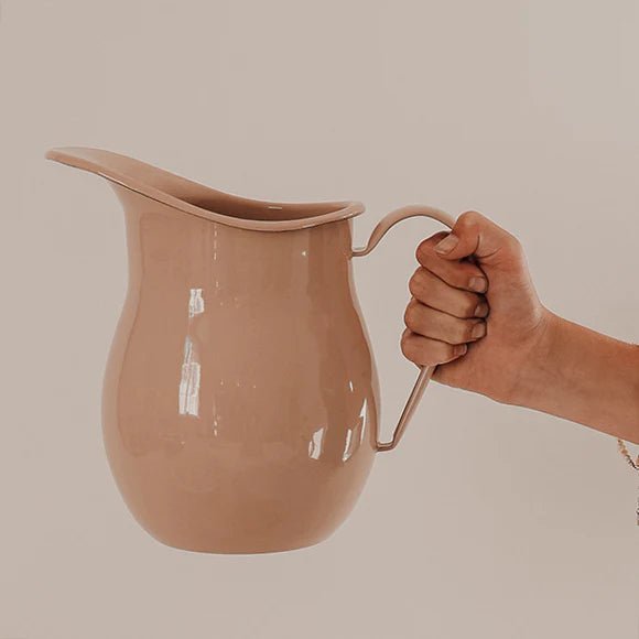 Dishy - Enamel Pitcher, Clay - The Flower Crate