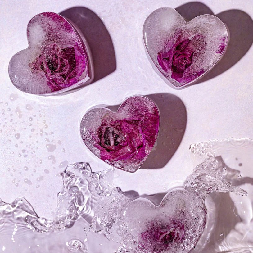 Drinks Plinks Ice Molds - Big Hearts - The Flower Crate