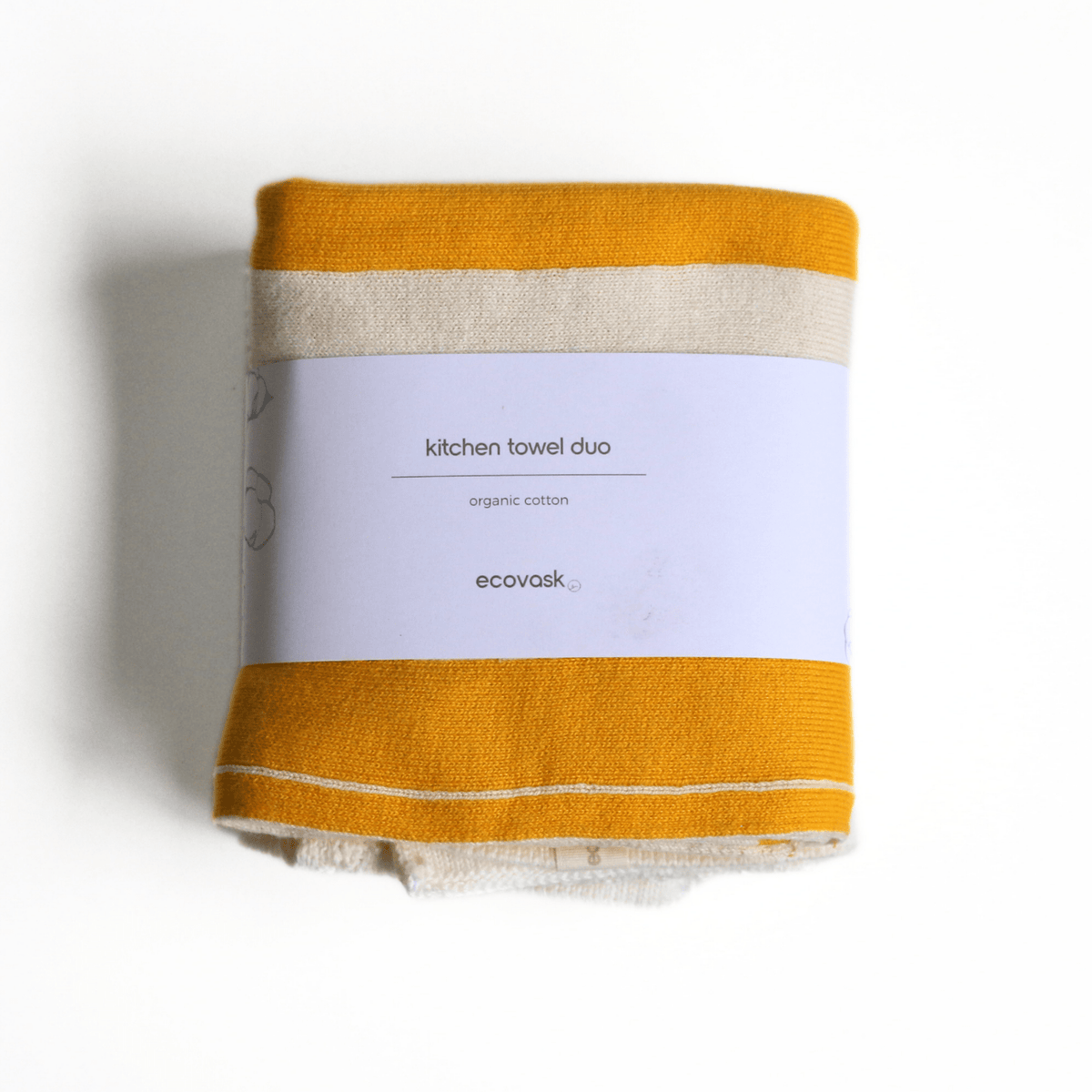 Ecovask - Kitchen Towel Duo Pack, Daffodil Stripe. Brights Collection - The Flower Crate