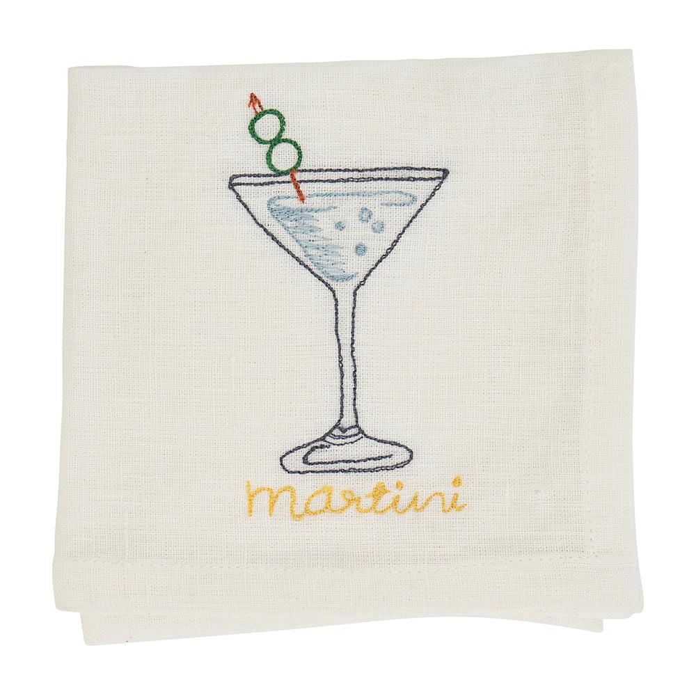 Embroidered Cocktail Napkins - The Flower Crate
