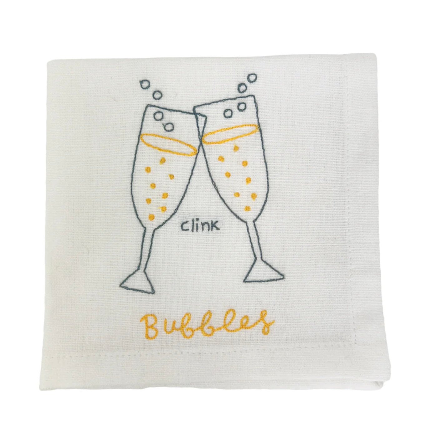 Embroidered Cocktail Napkins - The Flower Crate
