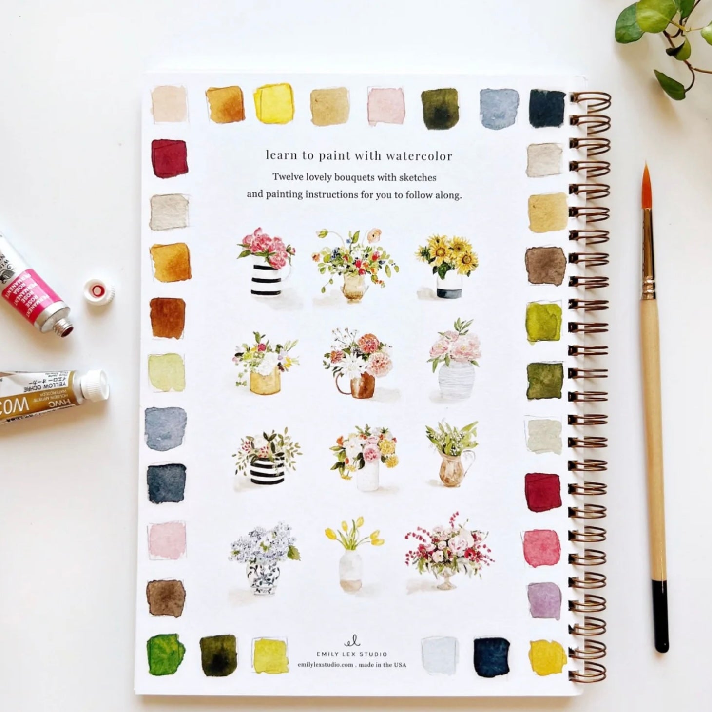 Emily Lex Studio - Bouquets Watercolour Workbook - The Flower Crate