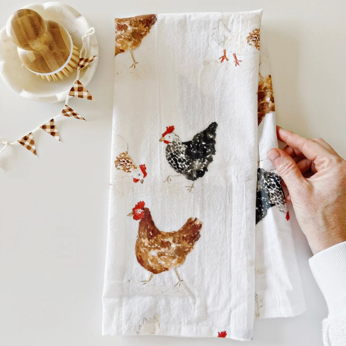 Emily Lex Studio - Chickens Tea Towel - The Flower Crate