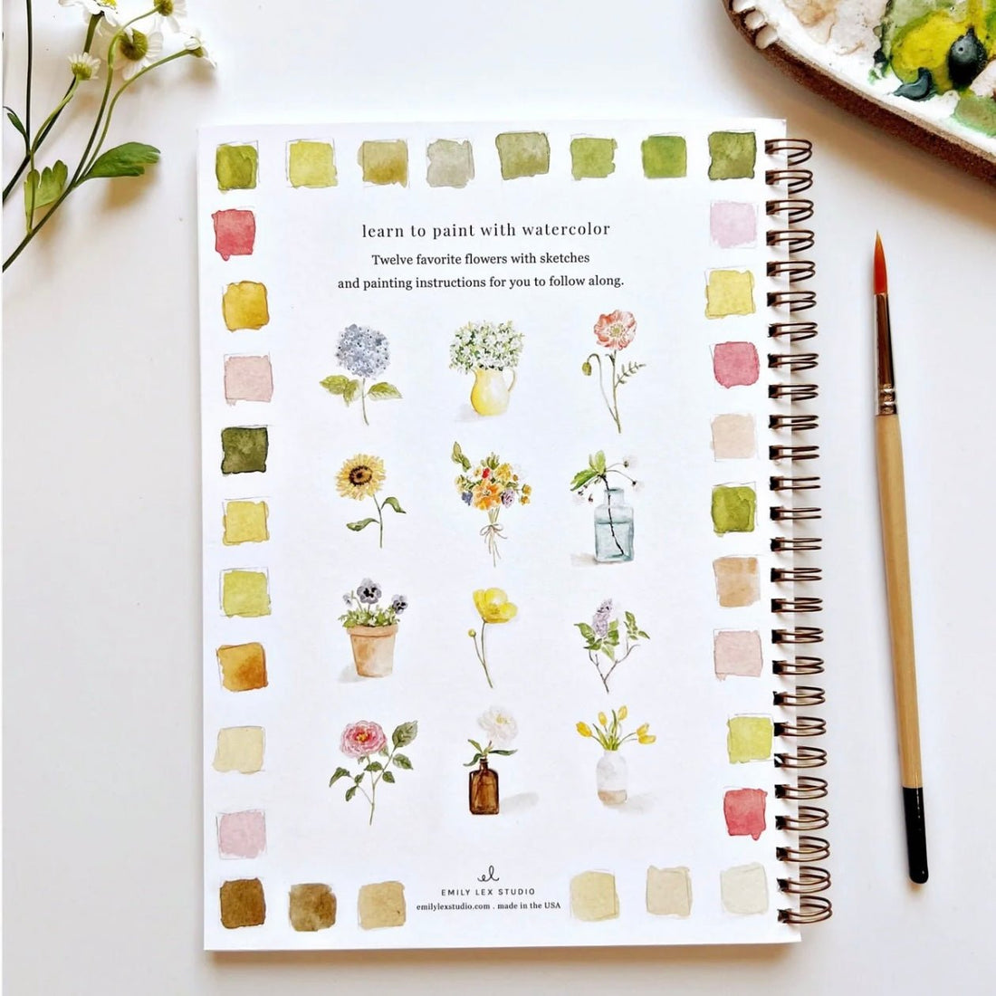 Emily Lex Studio - Flowers Watercolour Workbook - The Flower Crate