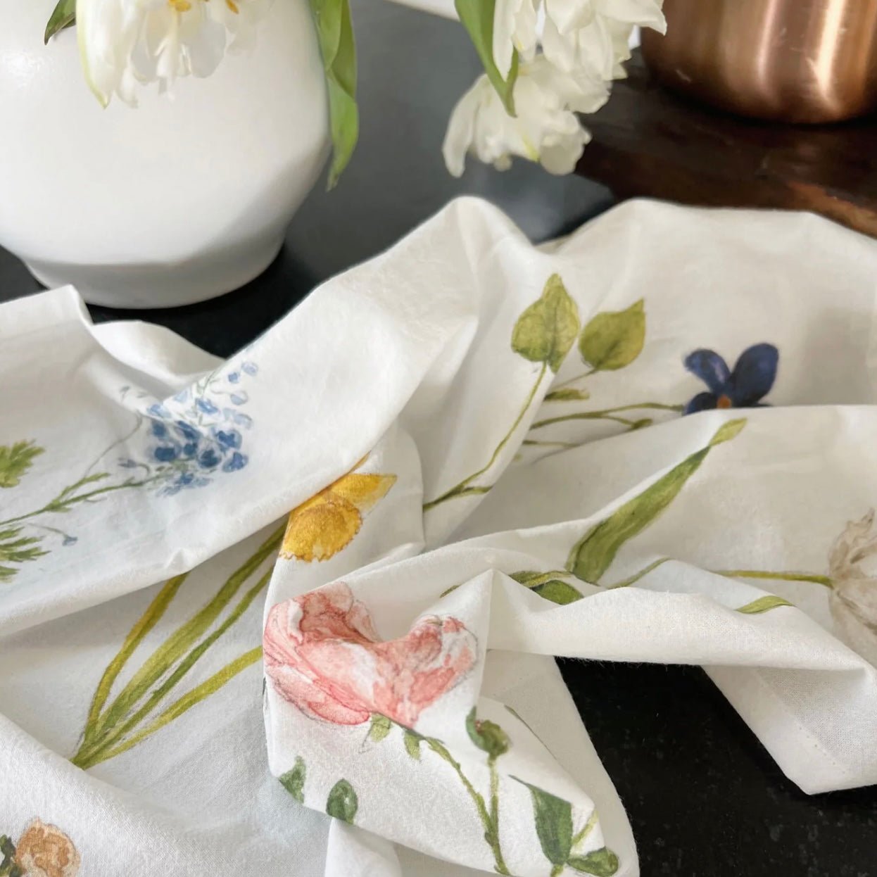 Emily Lex Studio - Garden Flowers Tea Towel - The Flower Crate