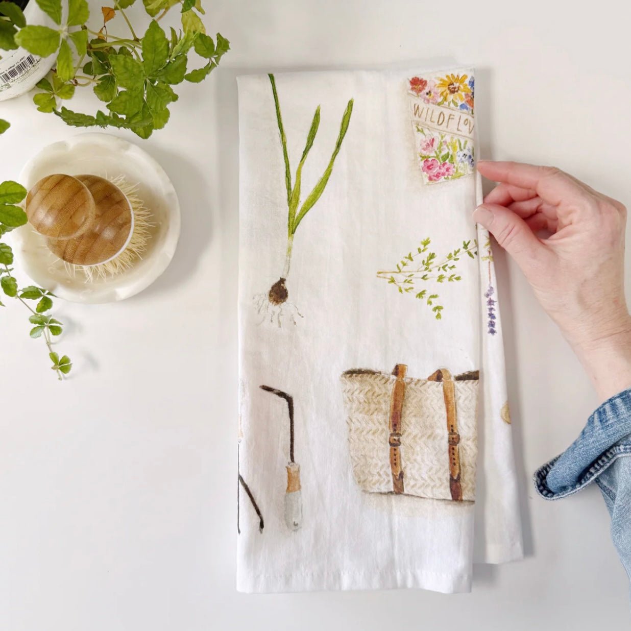Emily Lex Studio - Gardening Tea Towel - The Flower Crate