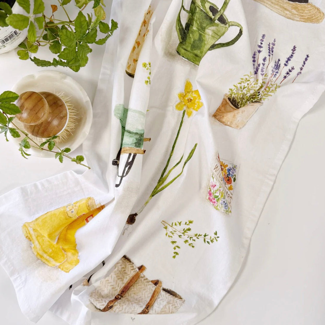 Emily Lex Studio - Gardening Tea Towel - The Flower Crate