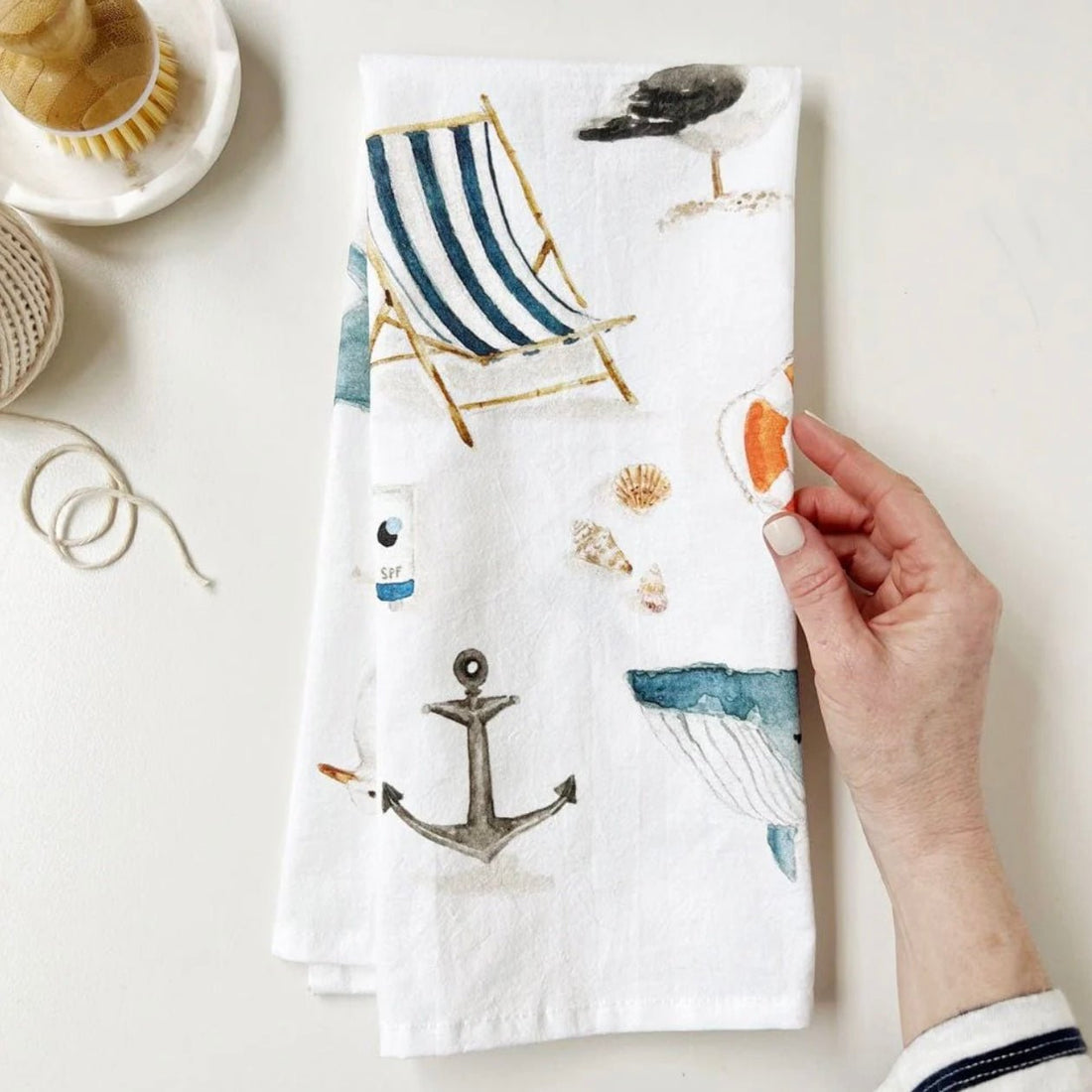 Emily Lex Studio - Seaside Tea Towel - The Flower Crate