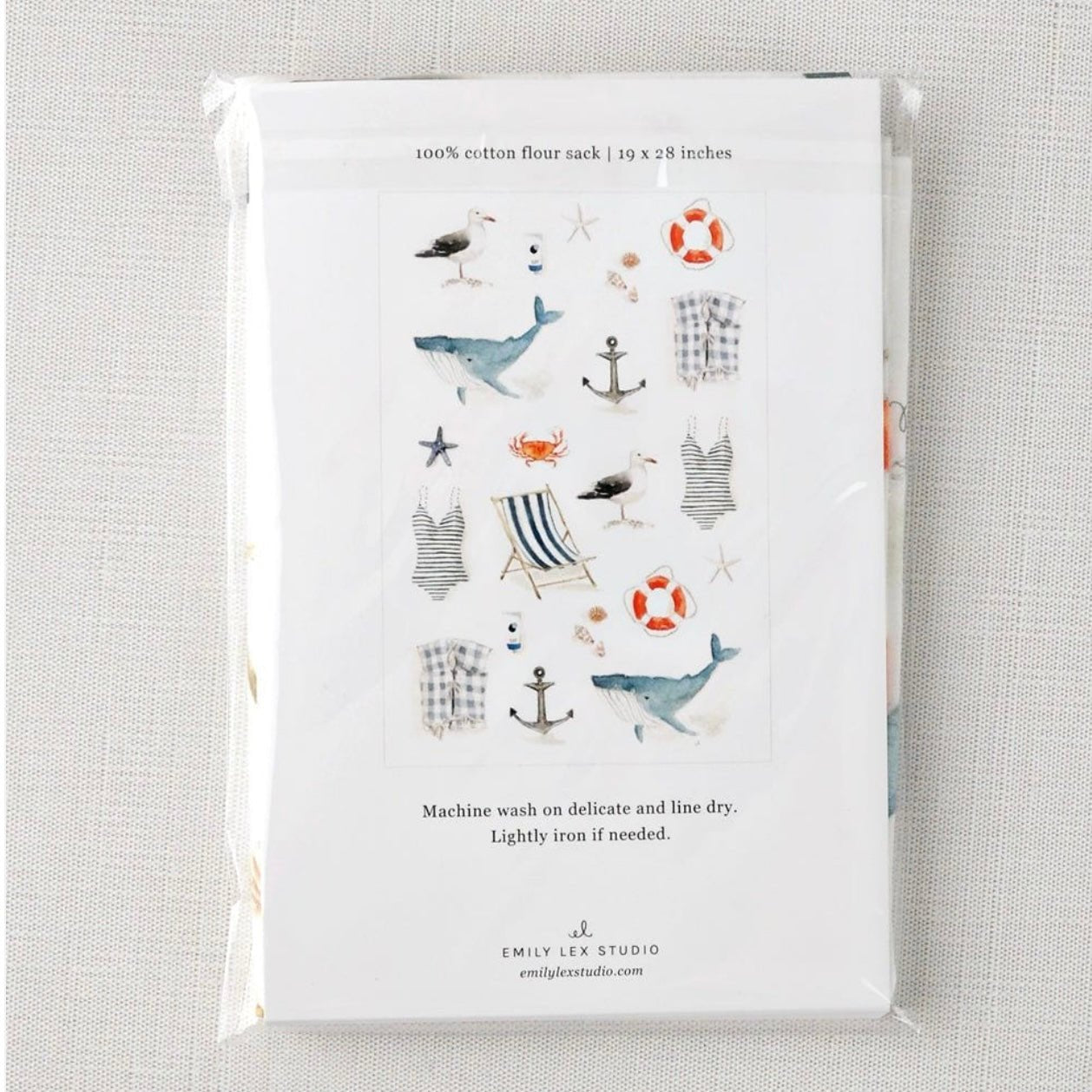 Emily Lex Studio - Seaside Tea Towel - The Flower Crate