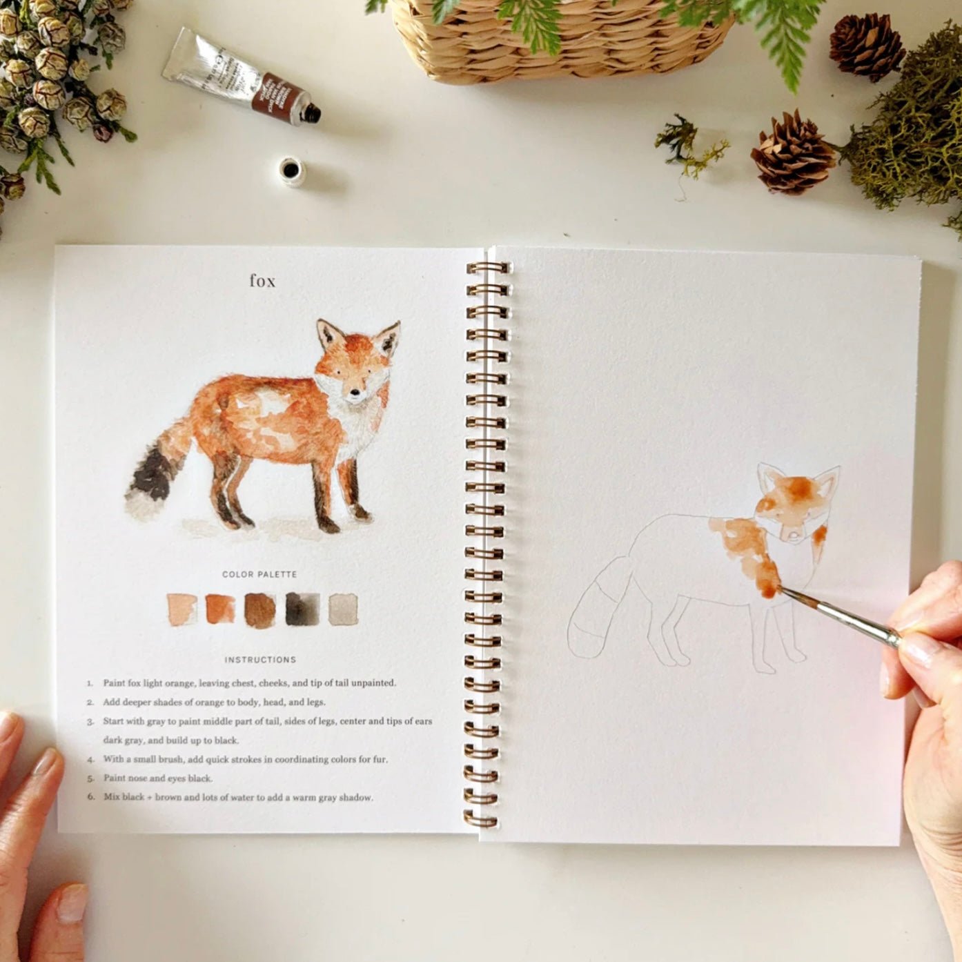 Emily Lex Studio - Woodland Watercolour Workbook - The Flower Crate