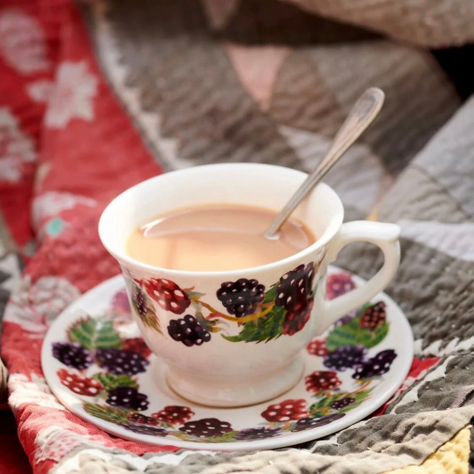 Emma Bridgewater - Blackberry Teacup & Saucer - The Flower Crate