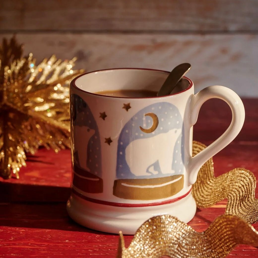 Emma Bridgewater - Polar Bear Snow Globe ½ Pint Mug - The Flower Crate