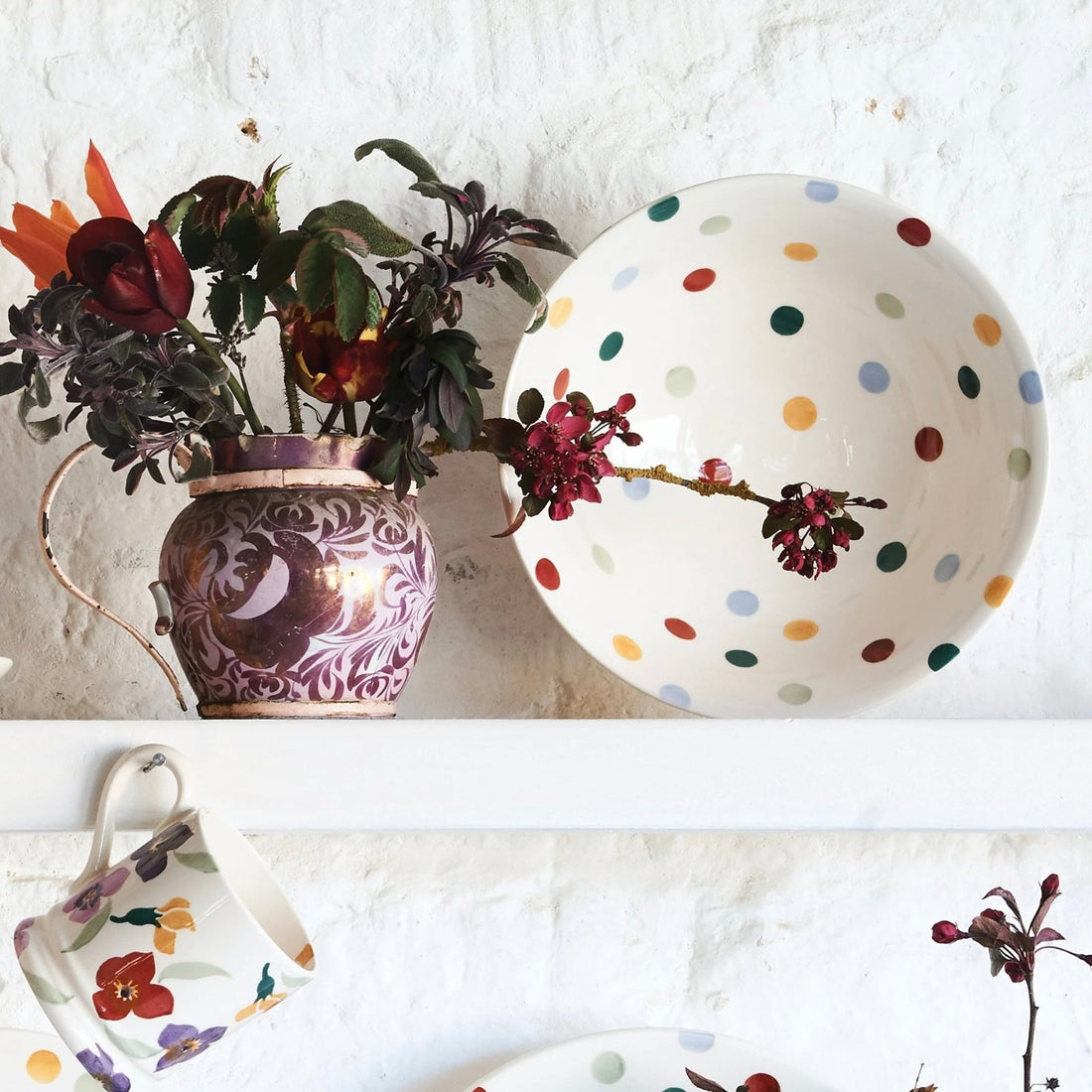 Emma Bridgewater - Polka Dot Pasta Bowl - The Flower Crate