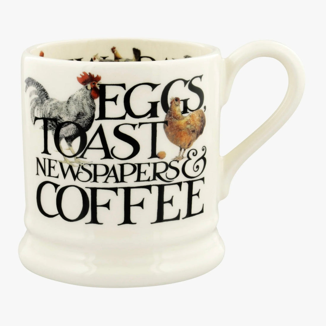 Emma Bridgewater - Rise & Shine, Eggs & Toast 1/2 Pint Mug - The Flower Crate