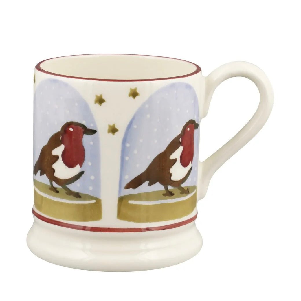 Emma Bridgewater - Robin Snow Globe ½ Pint Mug - The Flower Crate