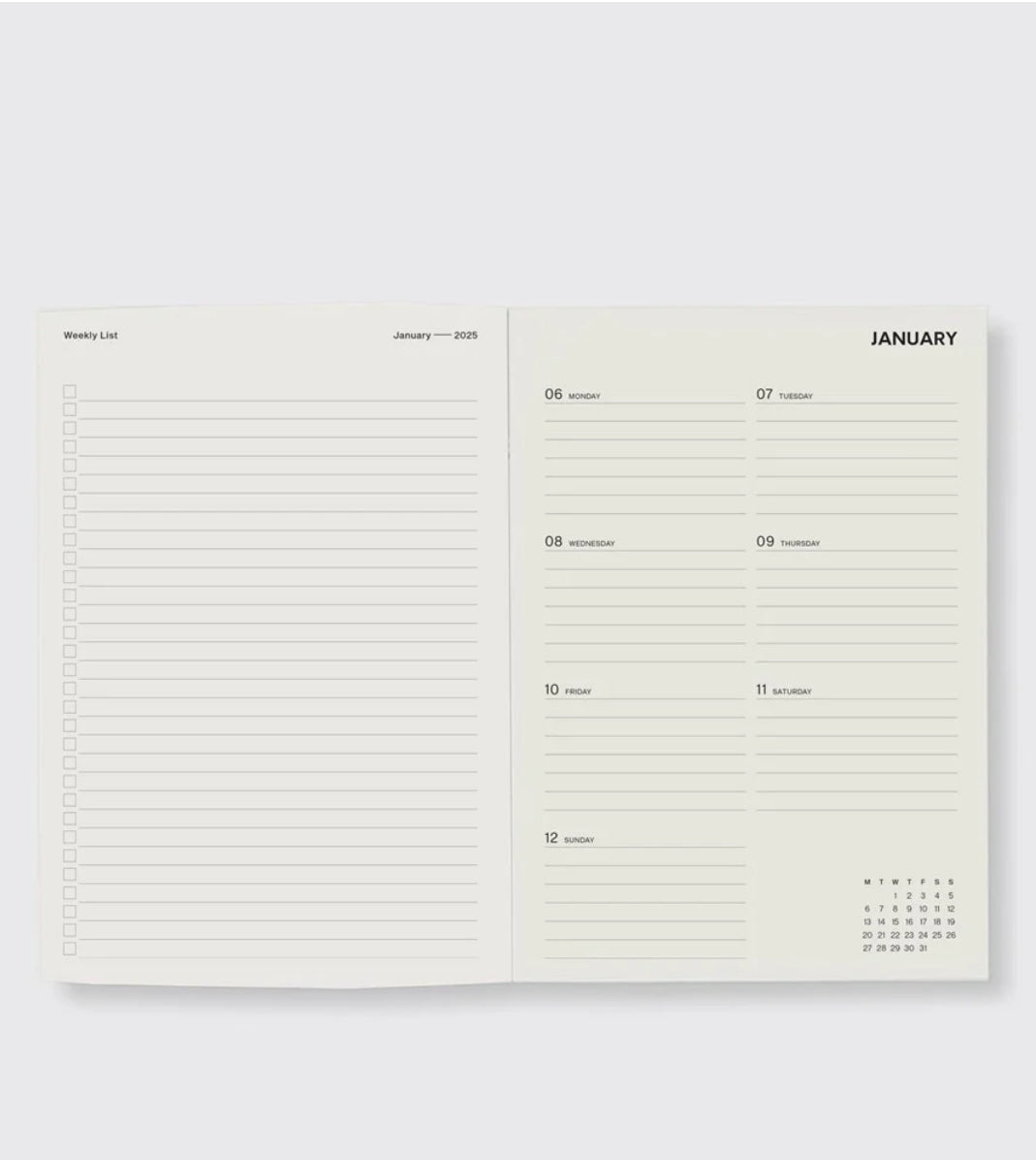 Father Rabbit Weekly Diary, 2025 - Olive - The Flower Crate