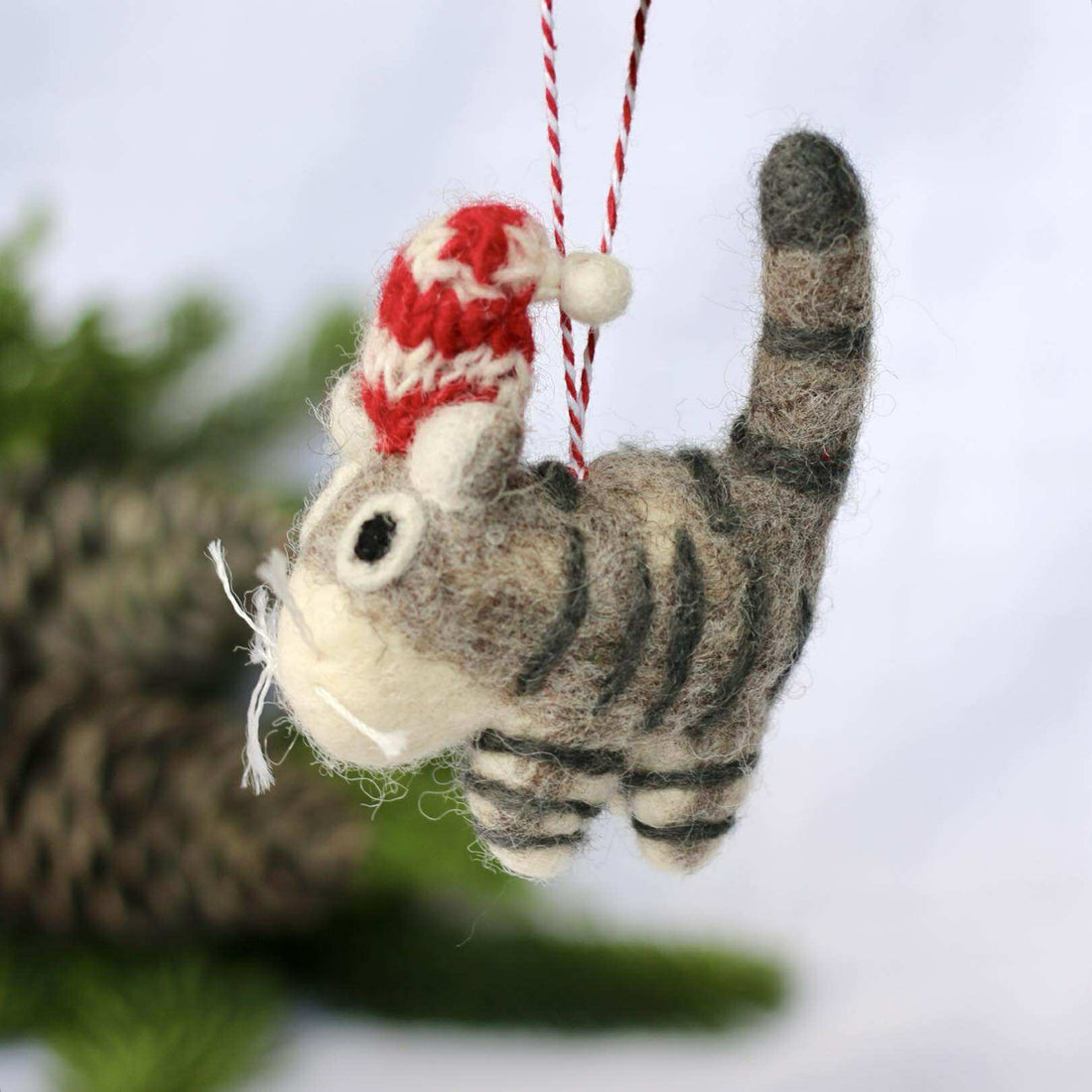 Felted Christmas Decoration - Cat Claire - The Flower Crate