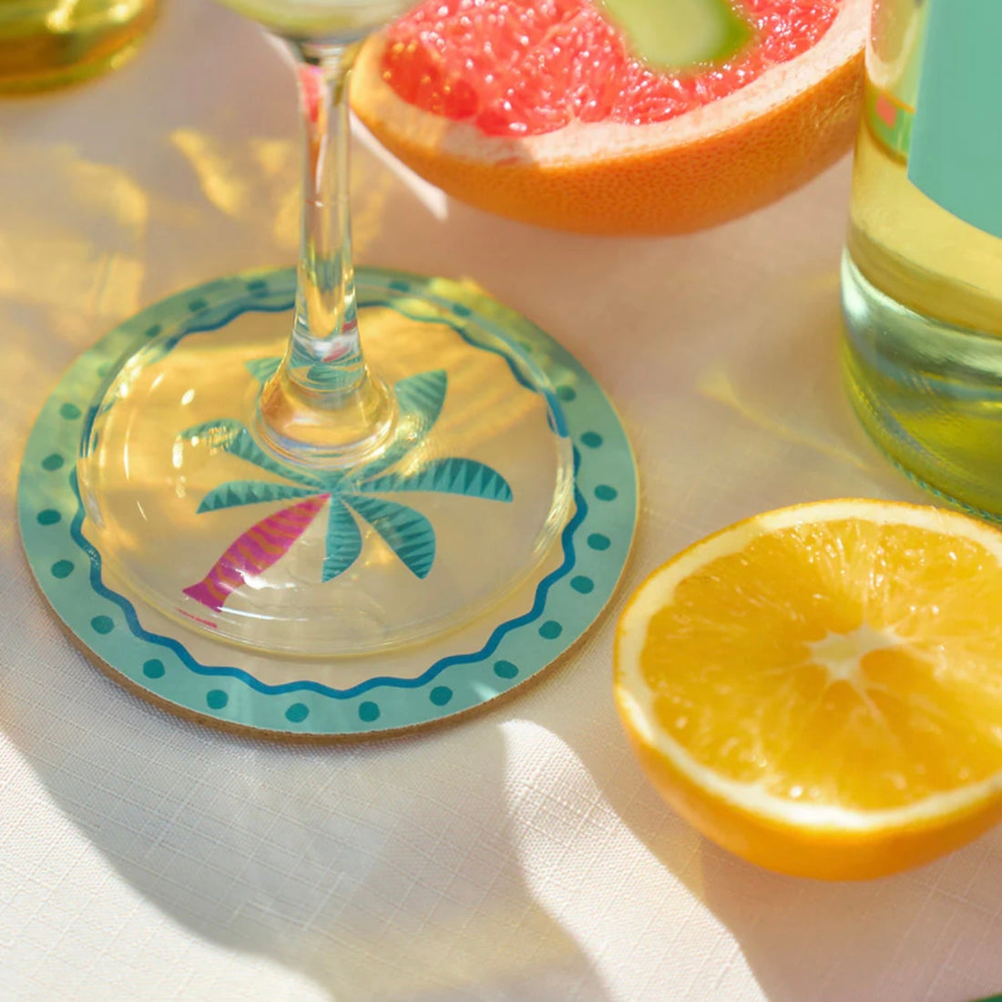 Fiesta Cork Backed Coasters - The Flower Crate