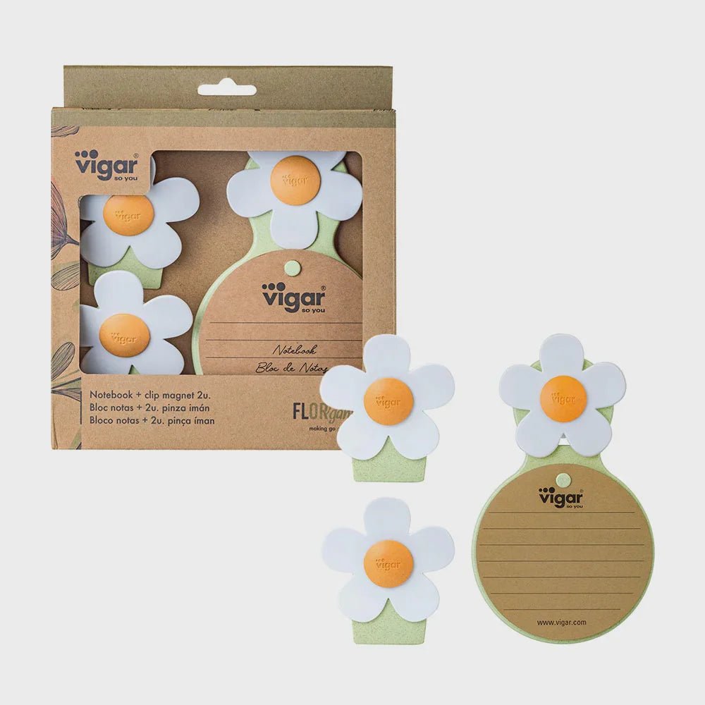 Florganic Clips With Magnet + Notebook With Suction Set - The Flower Crate