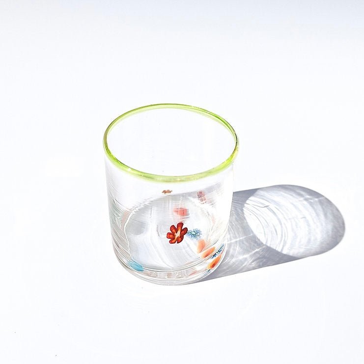 Flower Power Rebel Rocks Glass by Lauren Hunt - The Flower Crate