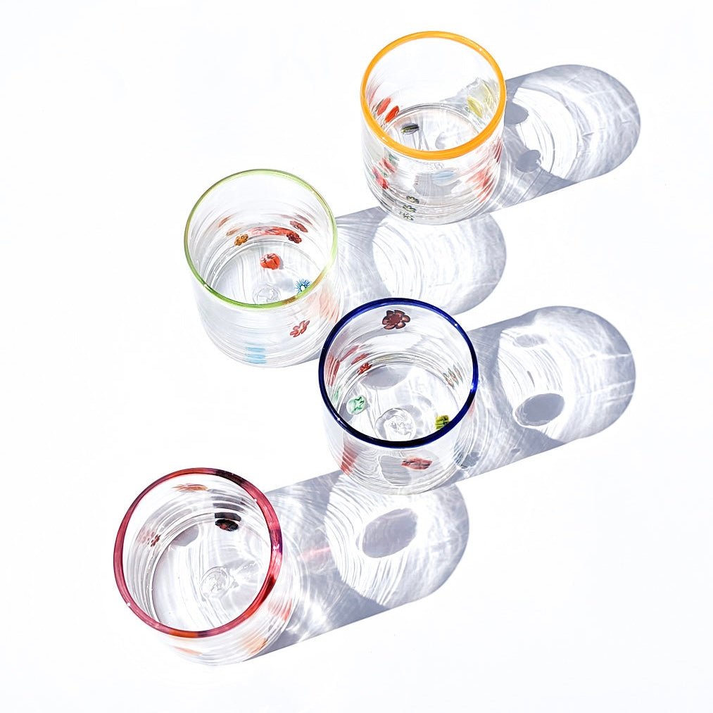 Flower Power Rebel Rocks Glass by Lauren Hunt - The Flower Crate