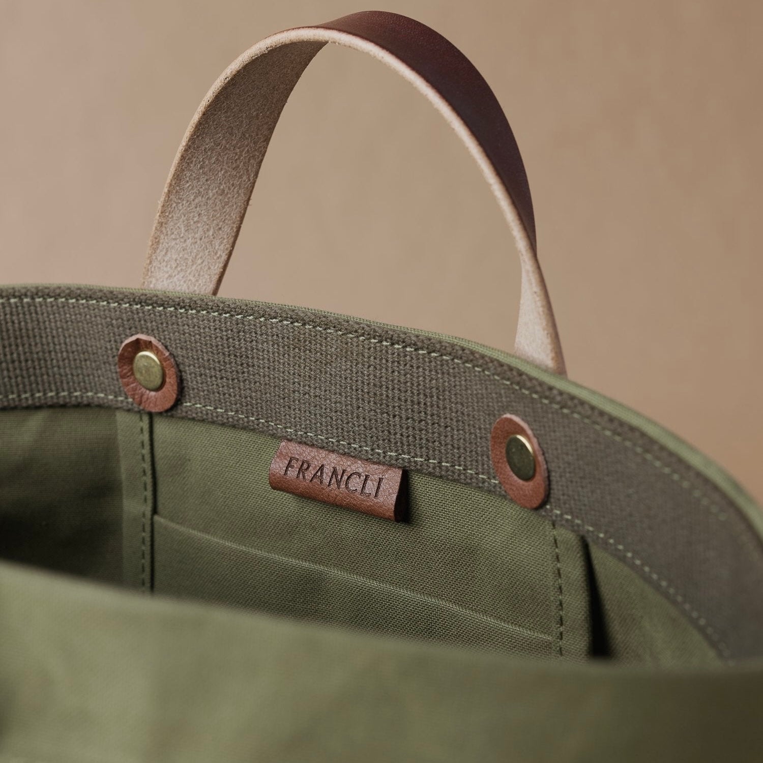 Francli - Half Tote Canvas Bag, Field - The Flower Crate