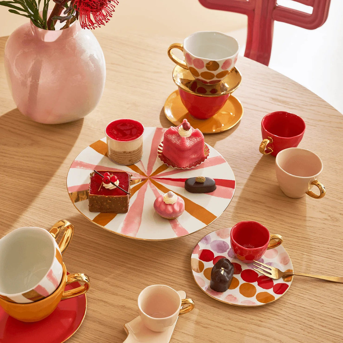 Good Morning Cake Stand - Joyful Stripes - The Flower Crate