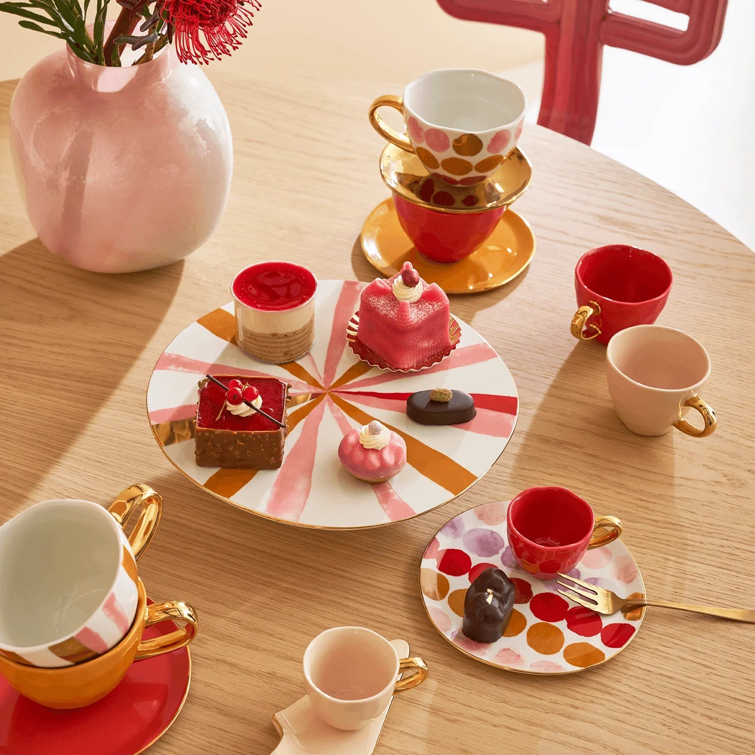 Good Morning Cake Stand - Joyful Stripes - The Flower Crate