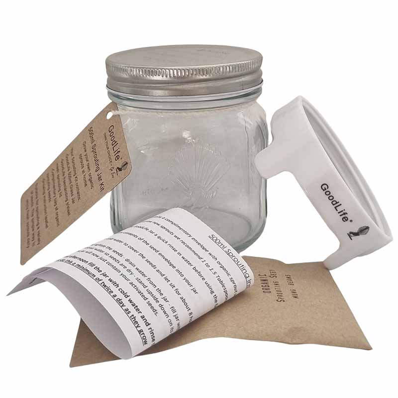 Goodlife - 500ml Sprouting Jar Kit - The Flower Crate