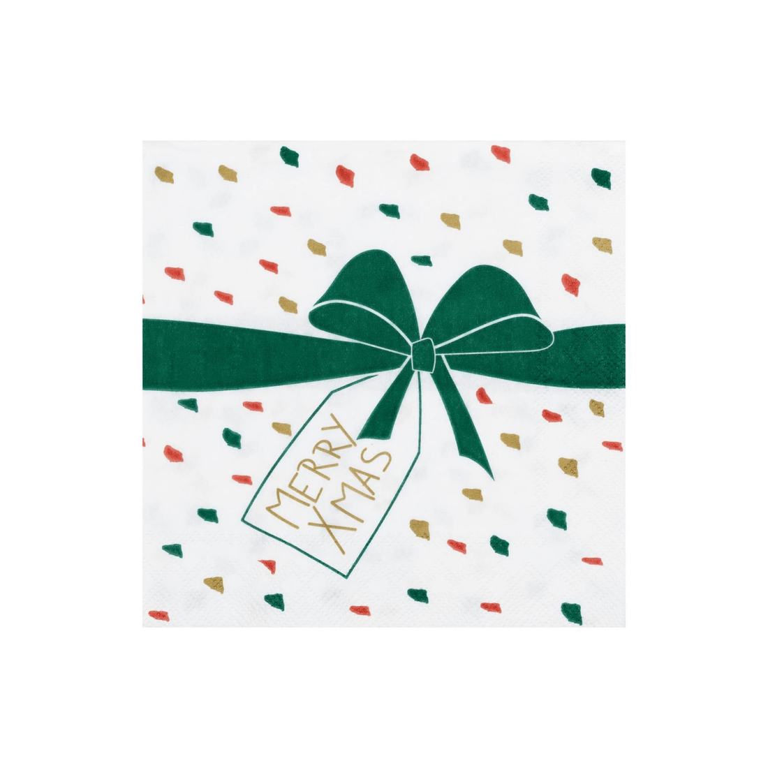Green Bow Paper Cocktail Napkins - The Flower Crate