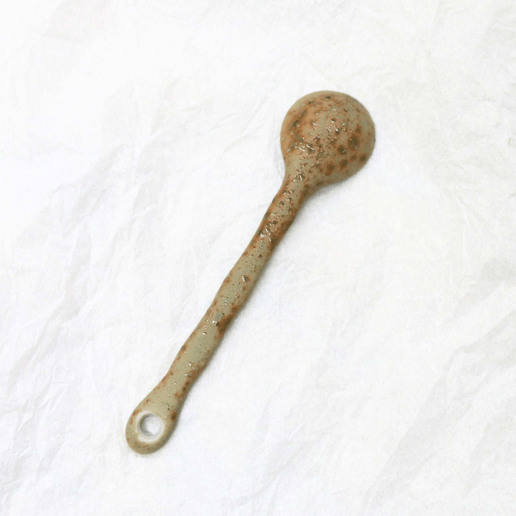 Green Crystal Porcelain Spoon - The Flower Crate