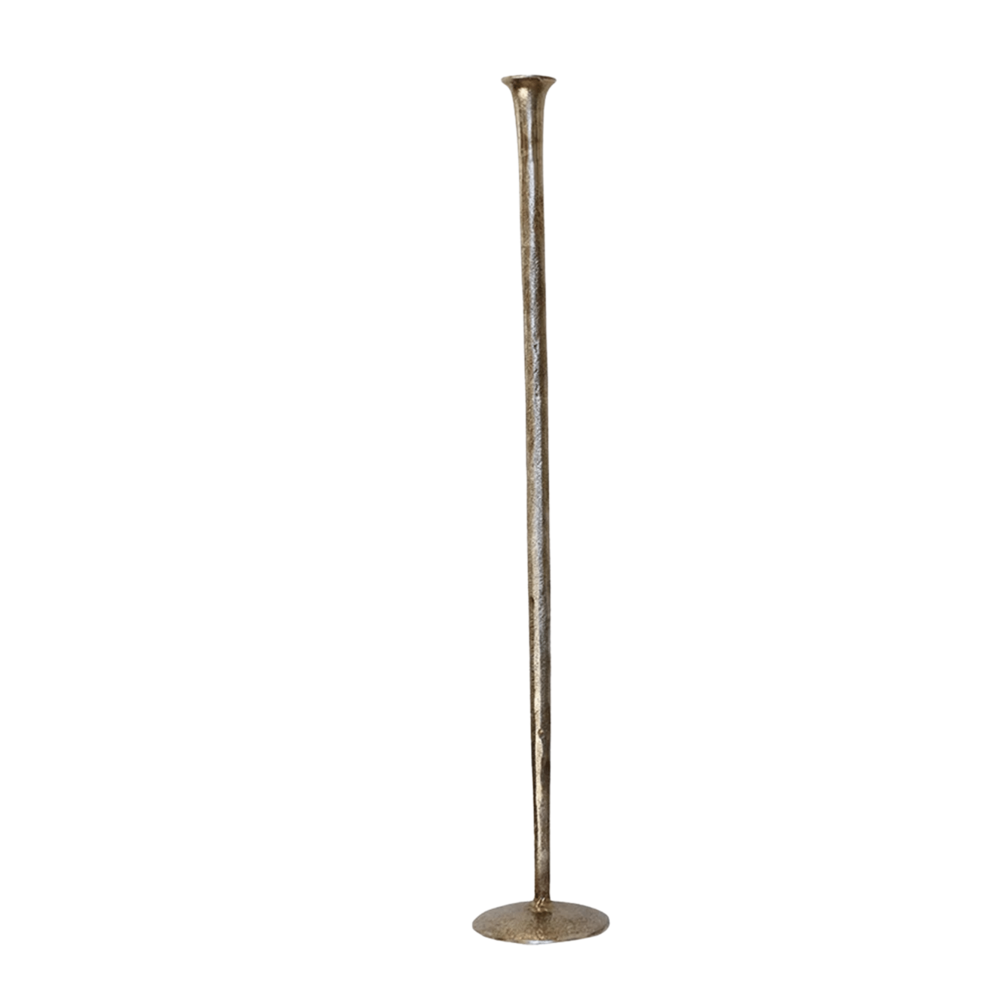 Hammered Organic Style Candlestick, Aged Pewter - The Flower Crate