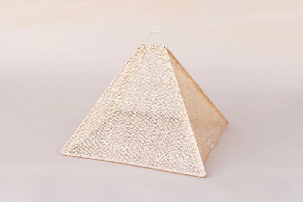 Handmade Collapsible Woven Food Tent, Light Rose - The Flower Crate