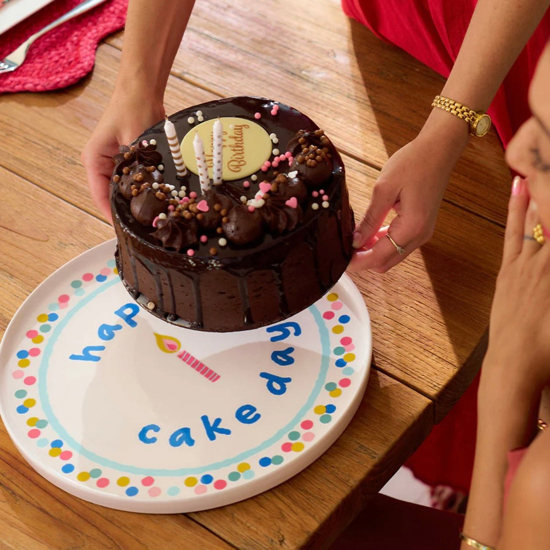Happy Cake Day Serving Plate - The Flower Crate