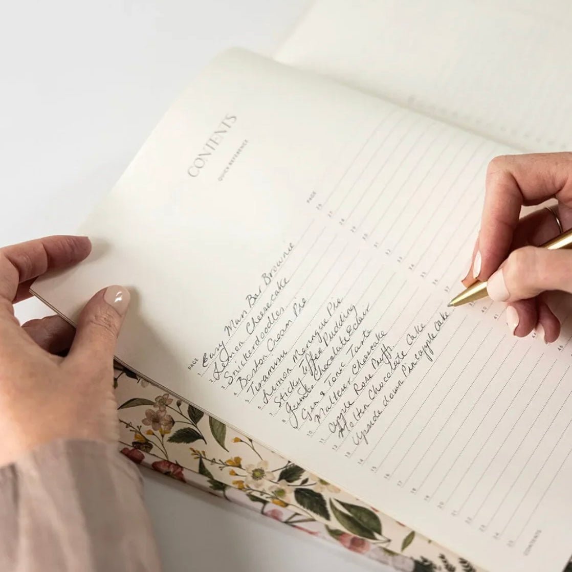Heirloom Recipe Book Journal - Cockatoo - The Flower Crate